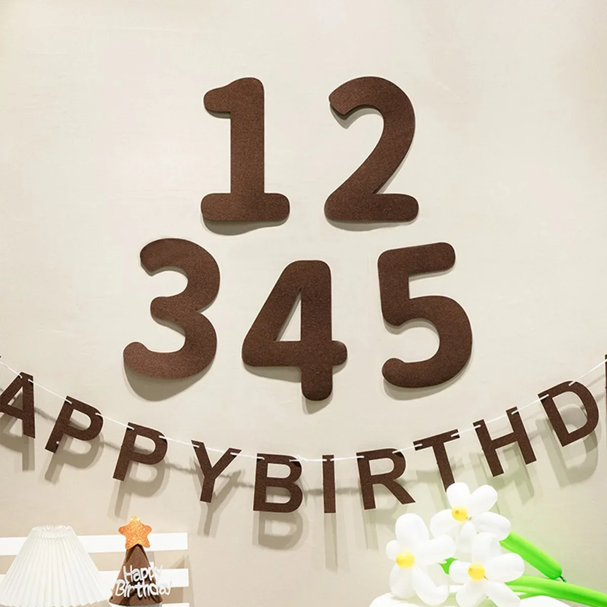 Happy Birthday Hanging Garland Pull Flags Number 100 Days Baby Shower Bunting Banner birthday streamers birthday banner party decorations