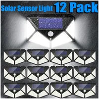 New Upgrade Solar Street Light 12/8/6/4/2/1Pcs Outdoor Solar Wall Lamp PIR Motion Sensor Powered Sunlight for Garden Courtyard 1