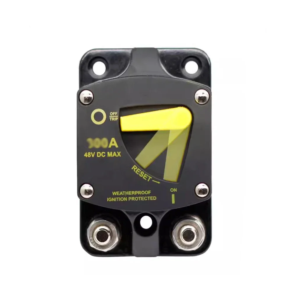 Heavy-Duty Waterproof Auto and Marine Circuit Breaker with Manual Reset (12V-48V)