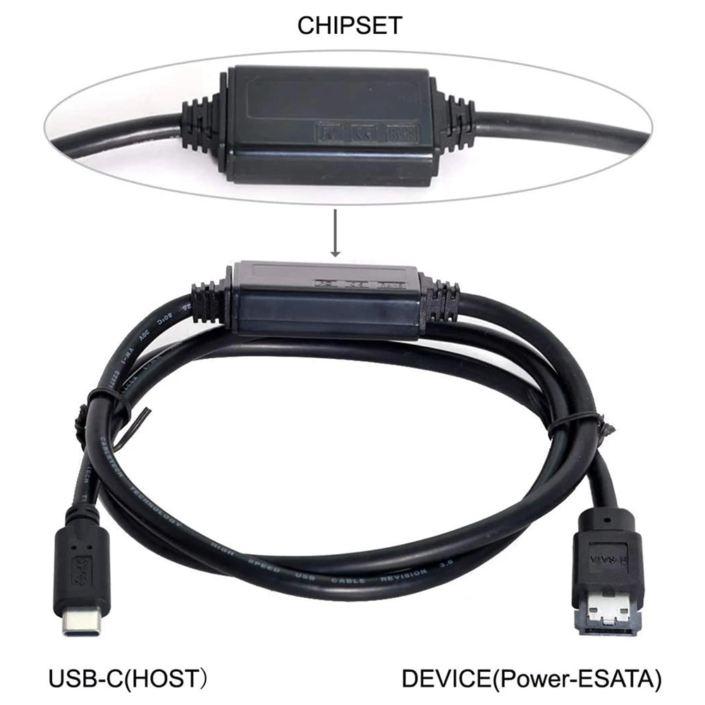 인생을 즐기세요. ESATA-USB C 케이블을 갖는 것이 좋습니다. USB 유형 C 수 호스트-ESATA ESATAp HDD 케이블