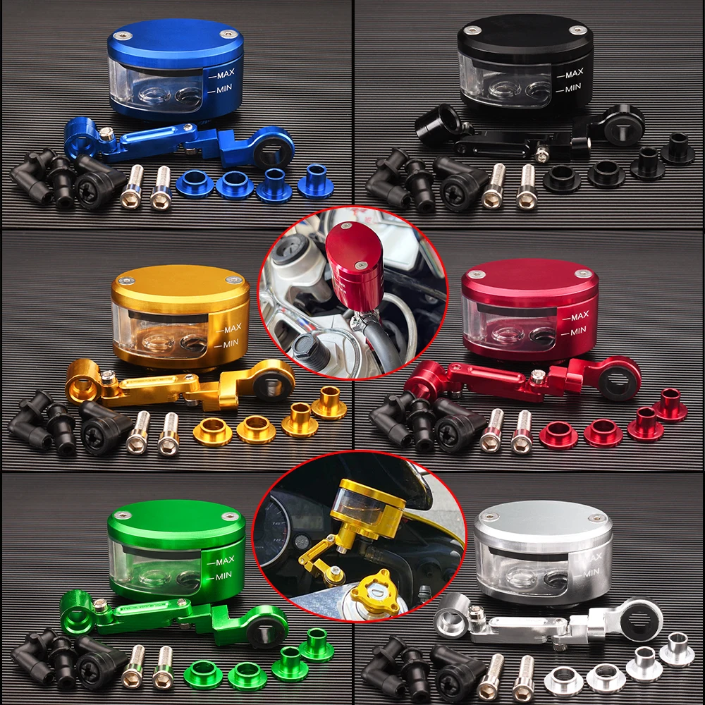 Depósito De Líquido De Freno Universal Para Motocicleta - Con Soporte De Hierro, Compatible Con Múltiples Modelos