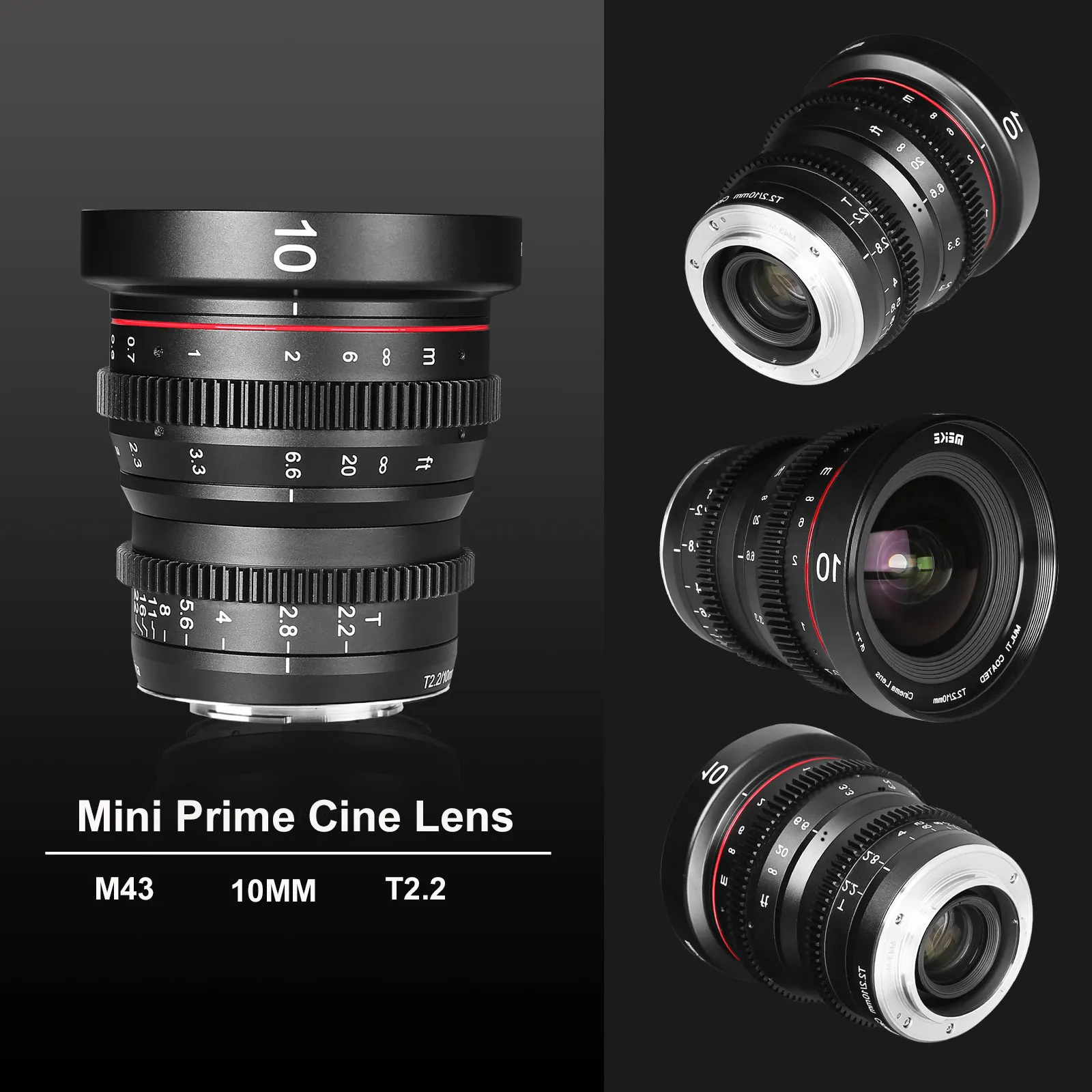Meike 10mm T2.2 Large Aperture Manual Focus Low Distortion APS-C S35 Format Mini