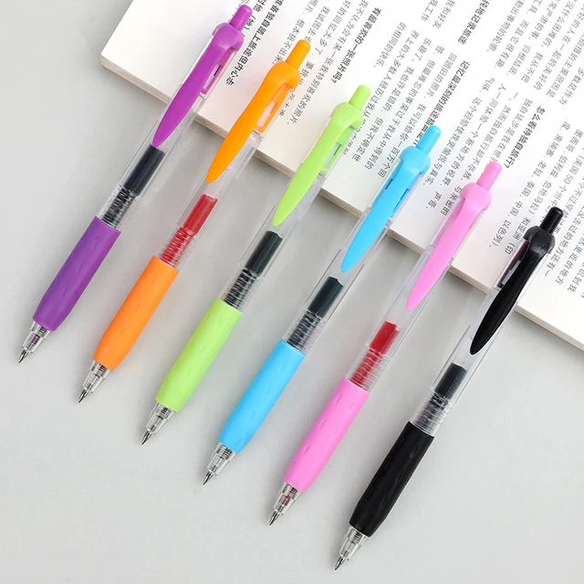 Stylos À Bille Multicolores 0.5mm, 8 Pièces/ensemble, À Encre Gel, À Bille,  Fournitures Scolaires, Papeterie De Bureau - Stylos À Bille - AliExpress