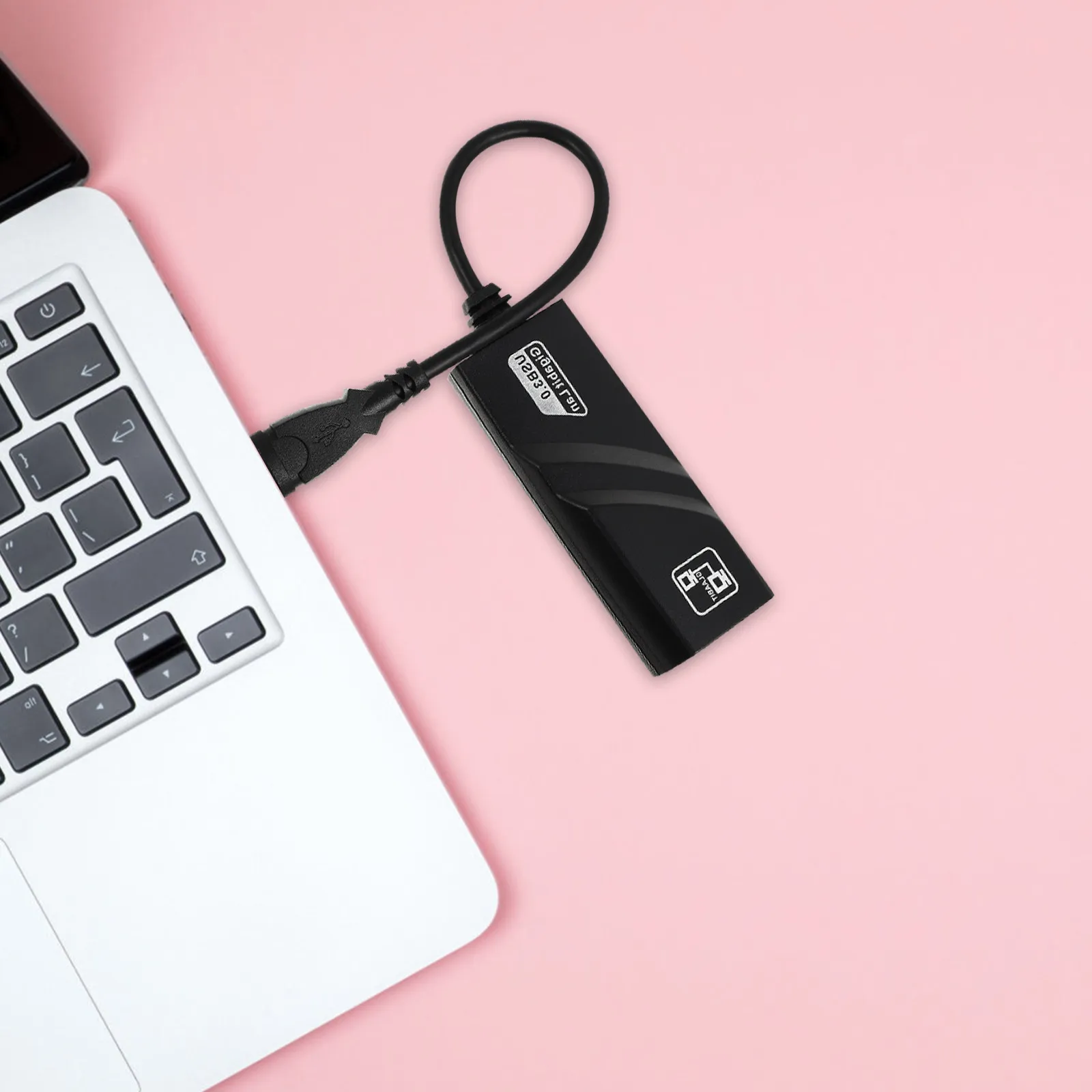 이더넷 어댑터 블랙 TV 3 스틱과 호환 가능 버퍼링 방지 자동 플러그 플레이 이더넷 네트워크용 USB 어댑터
