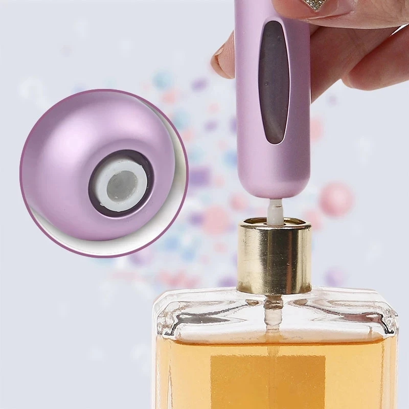 Spray bottle 6Pcs Portable Spray Bottle Travel Suit 5ml Self-priming Bottom Filling Perfume Bottles Set