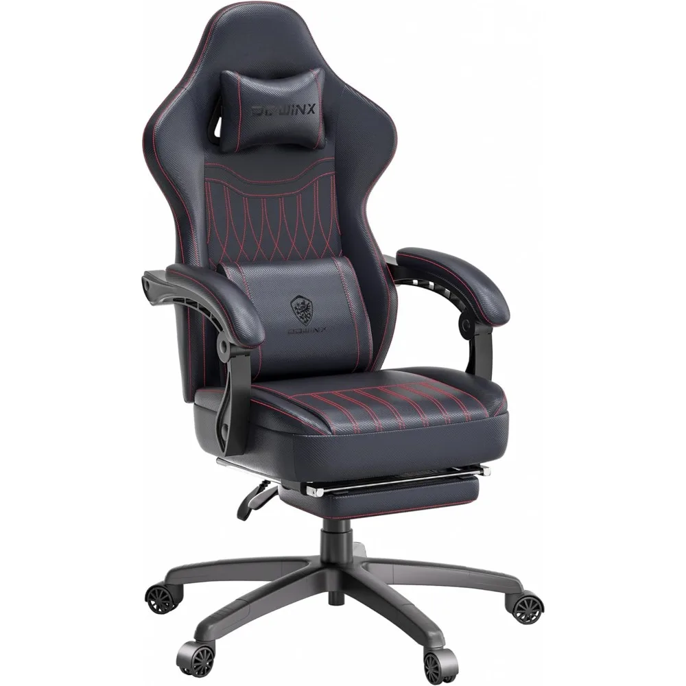 

Dowinx Gaming Chair Breathable PU Leather Gamer Chair with Pocket Spring Cushion, Ergonomic Computer Chair with Massage Lumbar