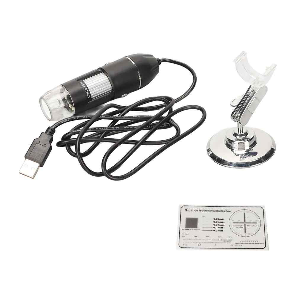 다목적 50X-1600X 배율 디지털 현미경, 8 LED USB 현미경, 포켓 현미경, 컴퓨터 현미경