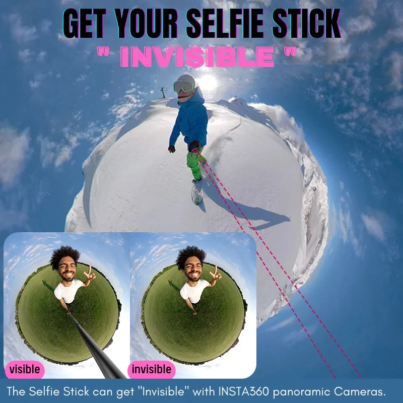 Selfie Stick For Insta360 X4 X3 X5 120cm 3m
