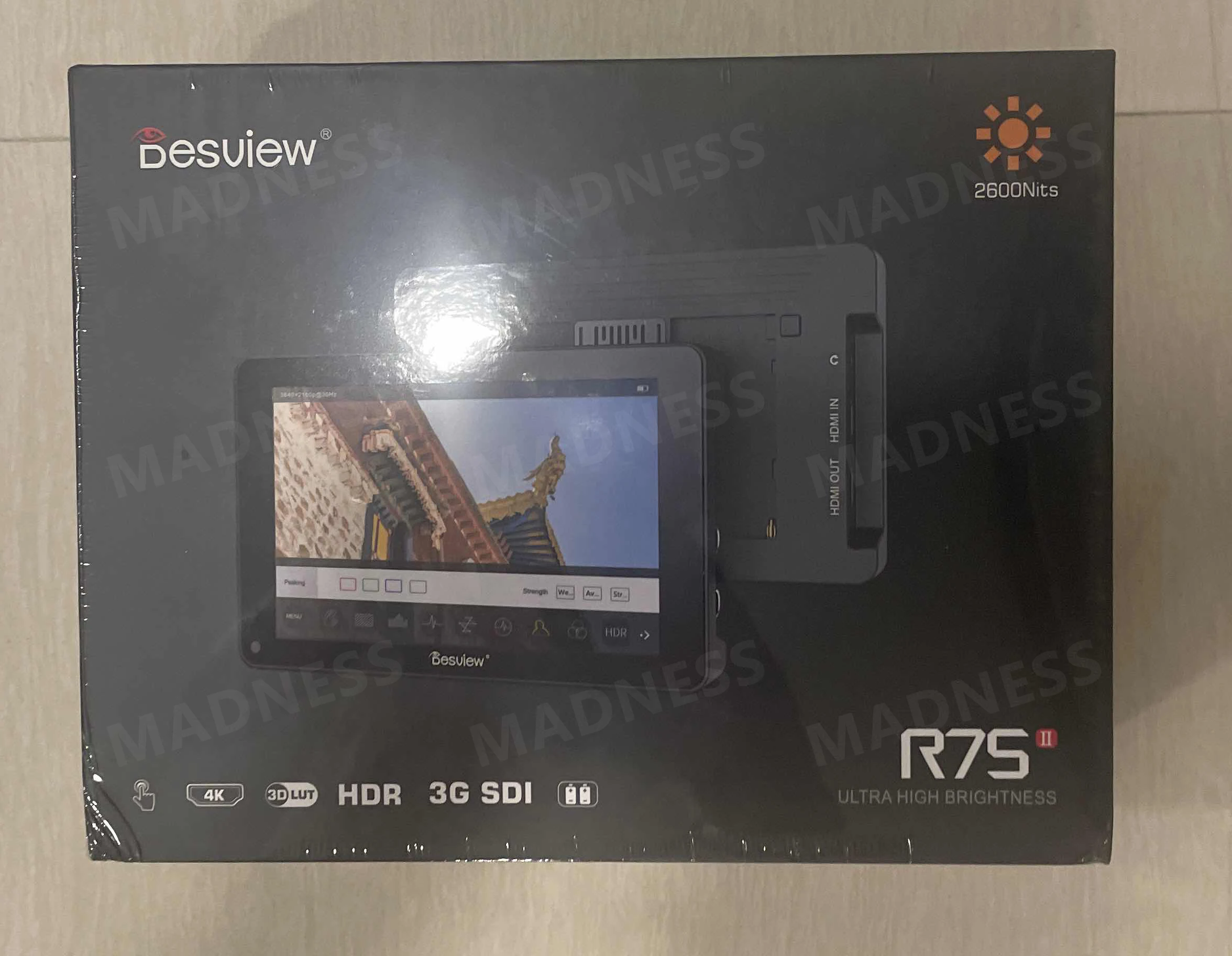 Bestview R7SII R7S II 7 inch 2600 Nits On-Camera DSLR Touch Screen Monitor with 4K HDMI-compatible 3G-SDI Histogram Waveform