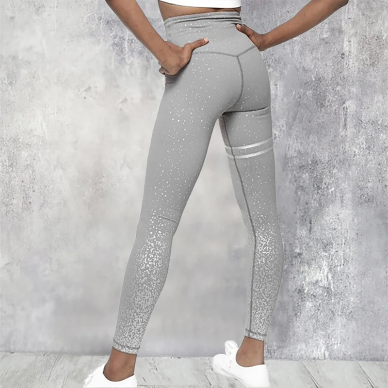 Fitness Women Sport Seamless Leggings Gray Pink High Waist Elastic Yoga Gym Trainning Jogging Pants Female Workout Push Up Black