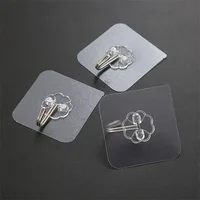 Transparent Wall Hooks Hangers Self Adhesive Door Wall Hangers Hooks Suction Heavy Load Rack For Kitchen Bathroom Accessories 6