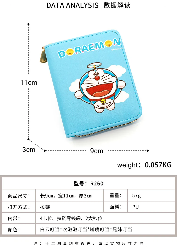 Wallet Doraemon Coin Purse Cute Cartoon Card Holder Otakuen