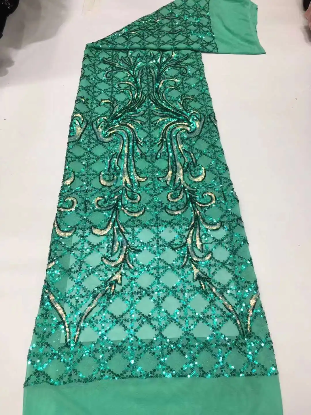 

Ткань с пайетками и классическим рисунком, вышитая пайетками, французская сетка, тюль, кружево «сделай сам», модная юбка, вечернее платье, ткань