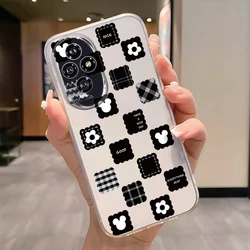 Floral Cat Couple Clear Silicone Phone Cover - Fashionable and Cute Design for Honor 400 Pro (Ktm - aixin171)