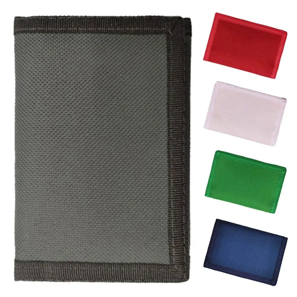1PC Portafogli Regali Portafoglio sottile Portafoglio sportivo a tre ante Portafogli in tela per esterni con cerniera Portamonete da viaggio Porta carte Regali - immagine 3