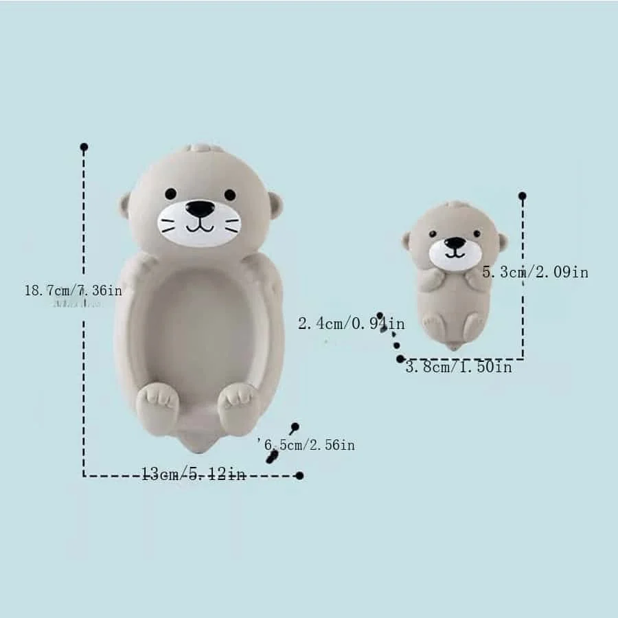1pc children's bathroom floating animal otter sealed floating water play toy baby bath and bathing toy 6