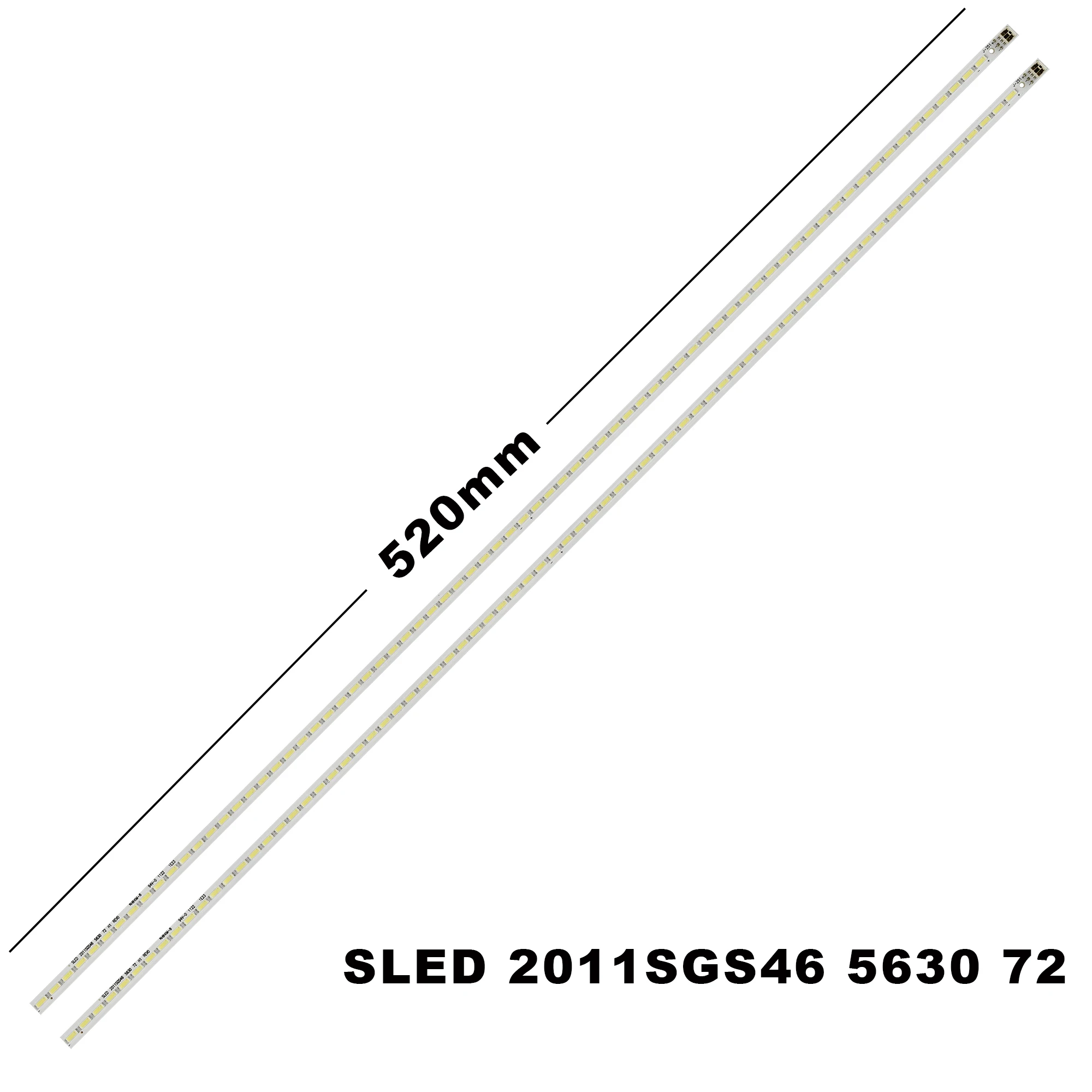 Faixa de Luz de Fundo Led 72 Leds 520 mm Trenó 2011sgs46 5630 72 h1 Rev0 para 46-down Lj6403035a 46sl412u 46ft5453