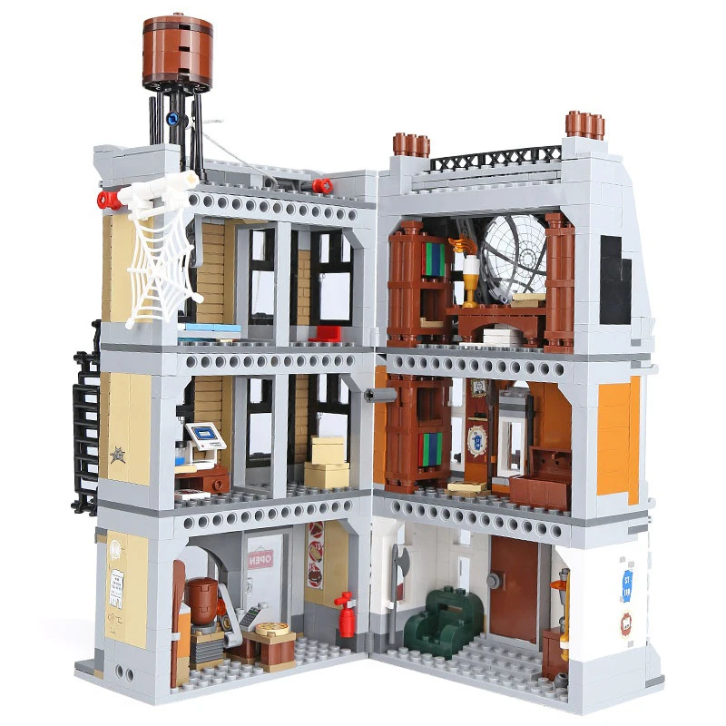 1125PCS Hero Movie Series Sanctuary Sanctuary Showdown Model Compatible with 76108 Building Blocks Children's Birthday Gifts 4