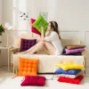 Square Chair Soft Pad Thicker Seat Cushion For Dining Patio Home Office Indoor Outdoor Garden Sofa Buttocks Cushion With Strap 1