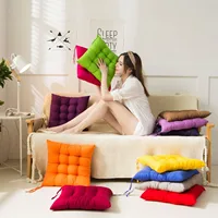Square Chair Soft Pad Thicker Seat Cushion For Dining Patio Home Office Indoor Outdoor Garden Sofa Buttocks Cushion With Strap 1