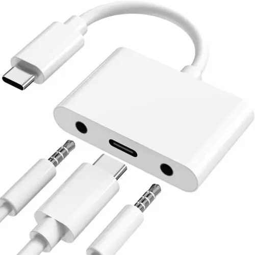 

3-in-1 Phone Microphone Adapter For Earphones Chargers Digital Smart DAC Audio And C-type Charger Cable Connector For iPad Pro