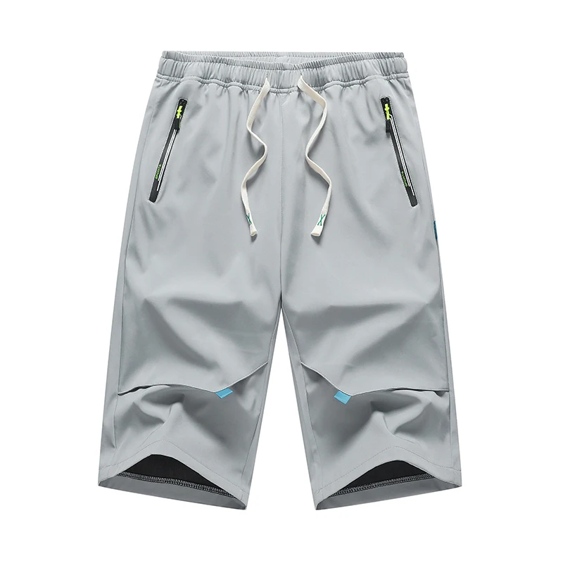 Solid Color High Waisted Men's Clothing Elastic Pockets Casual Summer Streetwear Sweatpants Cargo High Street Casual Shorts