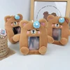 1pcs Cute Plush Kpop Photocard Holder, Cartoon Bear Photo Sleeve ID Bank Credit Card Holder Protector 1