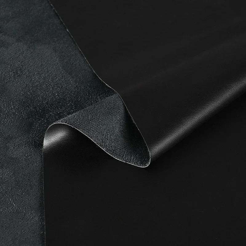 Black Suede PU Leather Fabric – Elastic Smooth Material for Jackets, Clothing & DIY Sewing 6