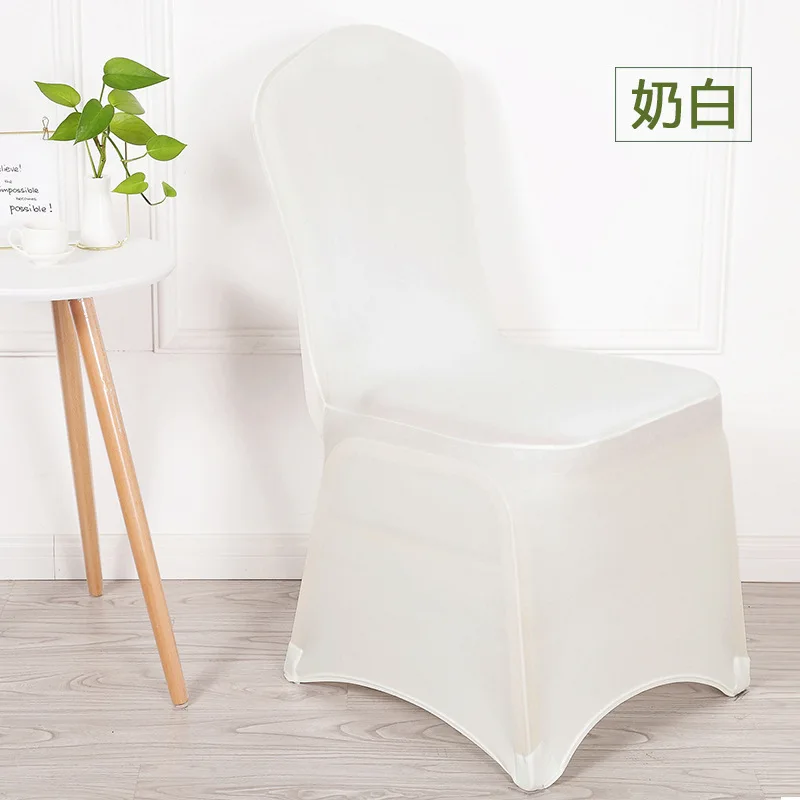 Elegant Red and White Elastic Chair Cover