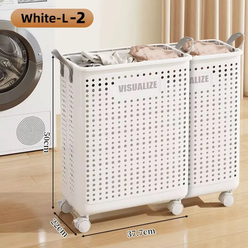 Collapsible Rolling Laundry Hamper with Wheels