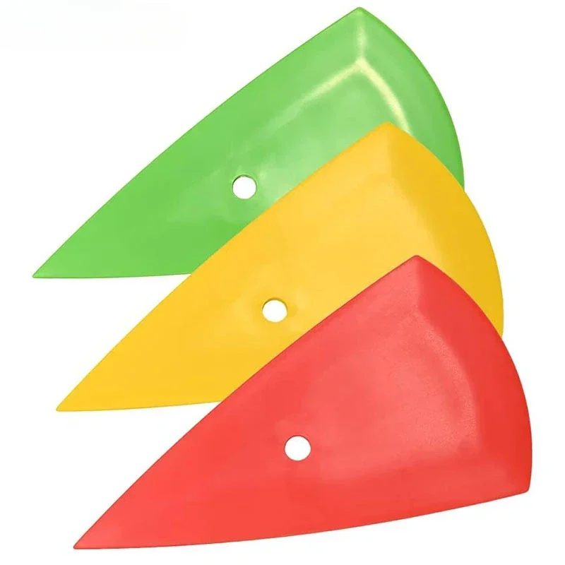 3 Pcs Contour Squeegee for Vinyl PPF Vinyl Wrap Go Corner Card Scraper Window Tint Tool Pointed Triangle Fine-Edge Scraper