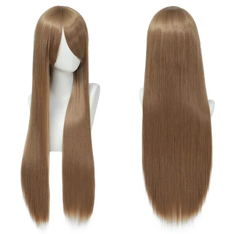 Synthetische Cosplay-Perücke, 80 cm langes glattes Haar, bunt, vielseitig, Kostüm, Party, Anime, Mode, Rollenspiel-Styling – Detail 18