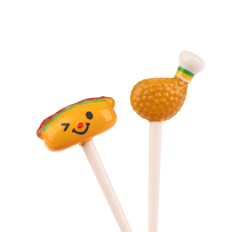 Description Picture 4 of item4/6/8Pcs Kids Fruit Picks Needle Stick Toothpicks Mini Creative Fruit Cake Dessert Food Forks Lunch Box Decor Bento Accessories