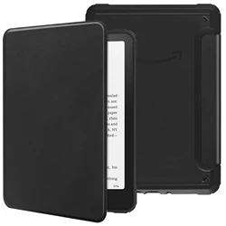 Premium Magnetic PU Leather Kindle Case - Auto Wake/Sleep Feature - Paperwhite2024 7inch (Black)