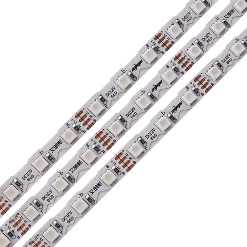 5m S자형 지그재그 RGB LED 스트립 84 LED/m 96 LED/m 7mm 12..