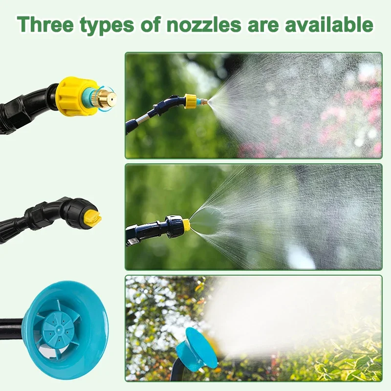 Electric Plant Sprayer with 3 Nozzles Telescopic Wand Watering Garden Plant Mister Sprayer Yard Lawn Weeds Plants Irrigation electric sprayer