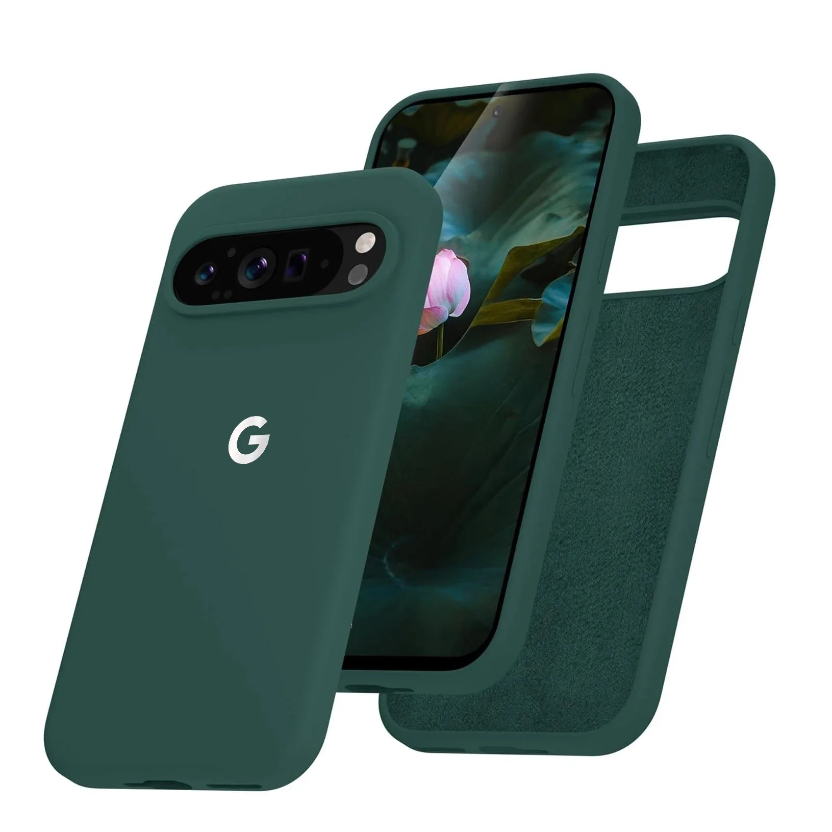 Elegant Matte Liquid Silicone Shockproof Case - Solid Color Slim Protective Cover