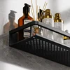 Black Space Aluminum  Toilet Rack Wall-mounted Bathroom Shelves  Changing Basket Set For Kitchen Accessories 4