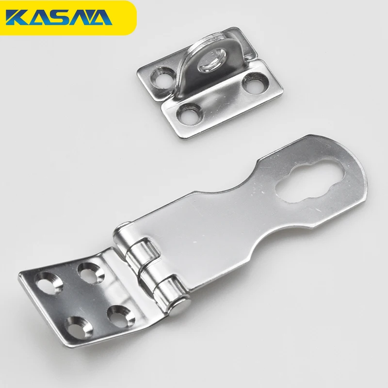 

Lock Plate Stainless Steel Home Door Cabinet Drawer Locks Anti-Theft Hasp Latch for Padlock Marine Accessories