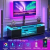 Modern 51.2" TV Stand with Mount and Power Outlet - Adjustable Swivel TV Stand for 32-70 Inch TVs 2