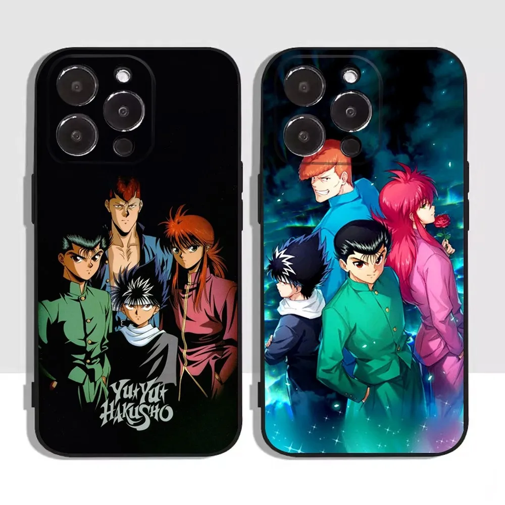 YuYu Hakusho чехол для телефона Apple iPhone 15,14,13,12,11,XS,XR,X,8,7,Pro,Max,Plus, мини силиконовый черный чехол
