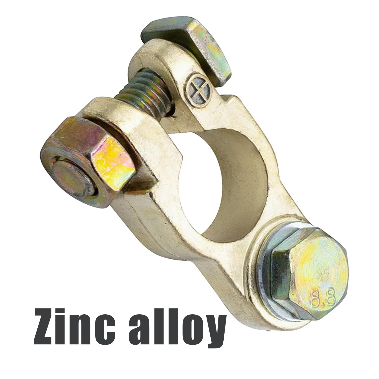Battery Pole Clamps with Bolt for Car Battery Connector Pole Clamp Universal Connection Terminals for Car Boat Motorhome Caravan