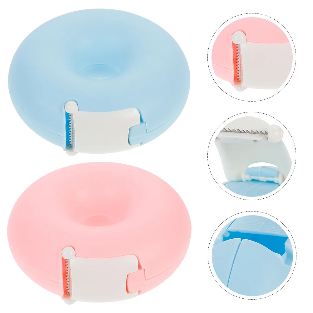 

2 Pcs Tape Dispenser Automatic Portacelos Adhesive Machine Decor Cutters Refill