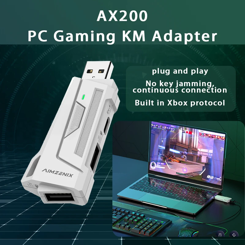 AIMZENIX AX200 Pro Keyboard & Mouse Converter for PC & Consoles