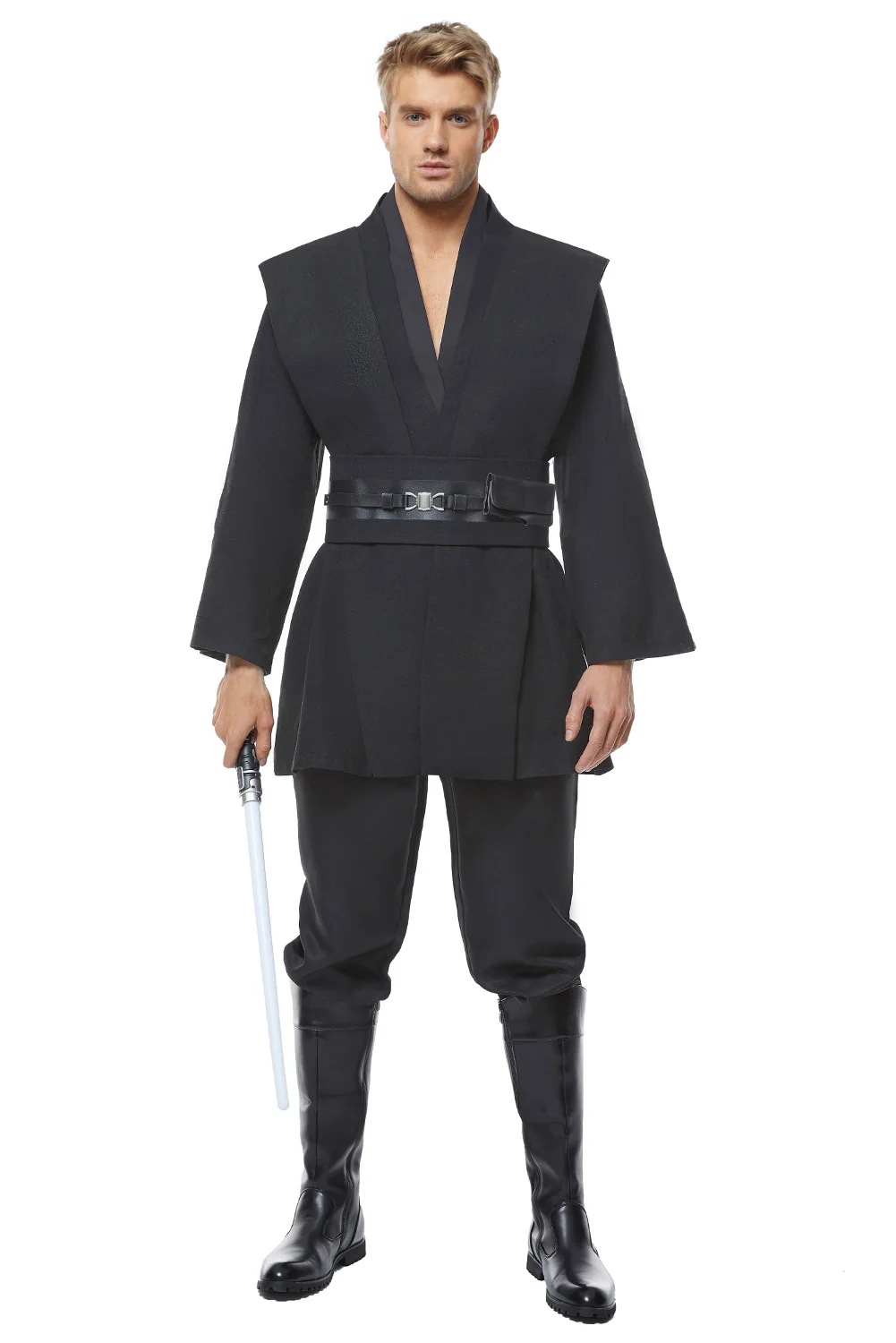 Star Wars Revenge of the Sith Anakin Skywalker Cosplay Costume Black Outfit Suit 