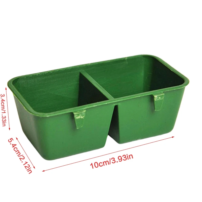 for Pigeon Water Cup Hanging Feeding Bowl Conjoined 2 Cups Design for Chicken Quail Bird Plastic Water Feeder C