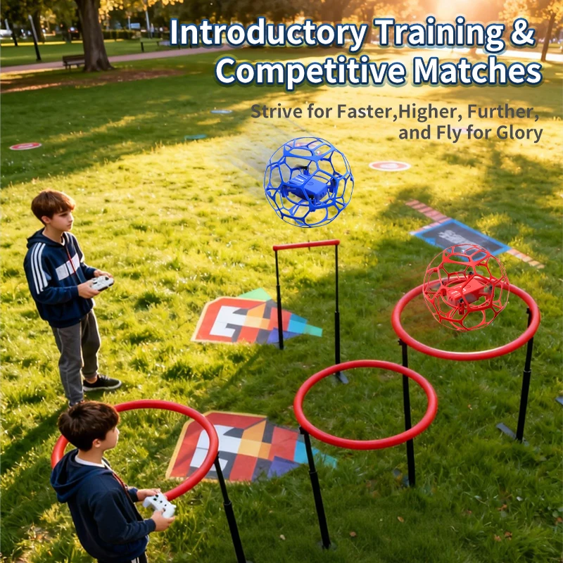 새로운 축구공 모양 드론, 어린이용 초보자도 쉽게 조종할 수 있는 RC 쿼드콥터, 어린이용 원격 조종 장난감, 실내외 놀이 선물