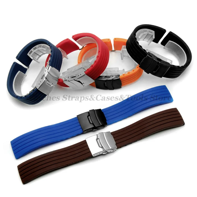 Versatile Quick Release Silicone Watchband - Multiple Sizes with Rubber Straps