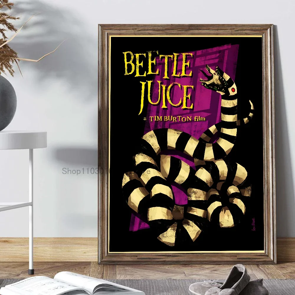 thumbnail image 1 of Póster Retro de película H-Horror Beetlejuice, papel impreso para el hogar, sala de estar, dormitorio, entrada, Bar, cafetería, decoración de pintura artística, 1 of 5