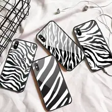 

Animal Zebra print clip art Phone Case Tempered glass For iphone 11 12 13 PRO MAX mini 6 7 8 plus X XS XR